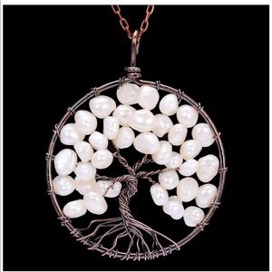 Tree of Life Pen Amethyst Rose Cyl Gemstone Chakra